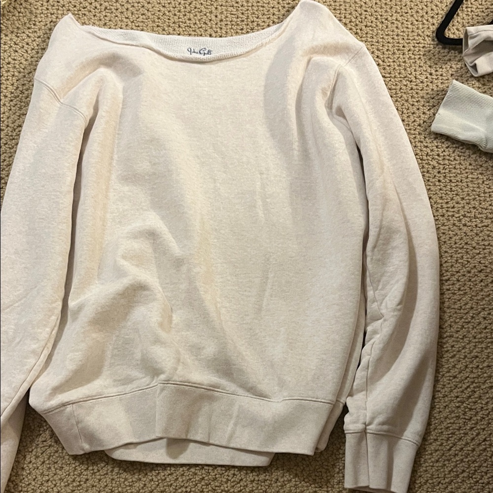 Brandy Melville Cream Crew Neck Sweater